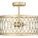 Arelyn 1 Light 13 inch Painted Modern Gold Semi-Flush Mount Ceiling Light
